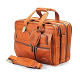 Claire Chase Jumbo Executive Computer Briefcase, Saddle, One Size