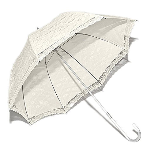 Elite Rain Wedding Umbrella - Ivory Lace Canopy