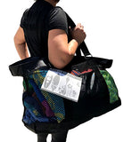 Super Large Mesh Tote Beach Bag - 24 X 15 X 6 - Can Be Personalized (Blank Black)