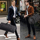 Carry on Garment Bag, 60L Large Travel Duffel Bag with Shoes Compartment Convertible Suit Travel Bag Weekender Bag for Men Women
