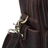 Polare Men'S Vintage Full Grain Leather Messenger Bag Business Case Computer Briefcase