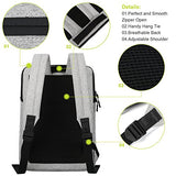 Ultra-Thin Laptop Backpacks, Cartinoe Canvas Lightweight Backpack for Girls School Rucksack Women