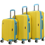 The Yellow Brio Thick Rib 3-Piece Hardside Spinner Luggage Set