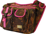 "E-Z Tote" Real Tree Print Hunting Shoulder Bag In 3 Colors (Pink Trim)