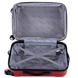 GHP Red 14"Wx10"Thickx20"H 4-Wheel Spinner Lightweight Expandable Trolley Suitcase