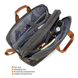 CoolBELL Convertible Backpack Shoulder Bag Messenger Bag Laptop Case Business Briefcase Leisure Handbag Multi-Functional Travel Rucksack Fits 17.3 Inch Laptop for Men/Women (Canvas Dark Grey)