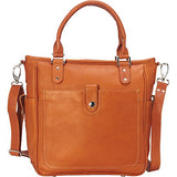 Piel Leather Tablet Shoulder Bag Cross Body, Saddle, One Size