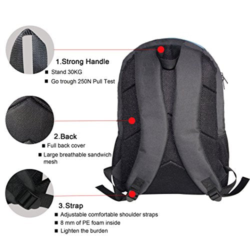 Bigcardesigns Schnauzer Backpack for Boys School Book Bag Teenagers