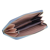 Damara Womens Zipper Fastened Premium Faux Leather Travel Purse,Hot Purple