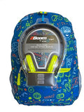 FAB Starpoint Blue Gamer All over Print 17 Inch Backpack with Headphones
