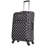 Heritage Travelware Albany Park 24" 600d Polka Dot Polyester Expandable 4-wheel Spinner Checked
