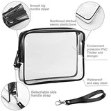 Ariza Clear Toiletry Bag Tsa Approved, Travel Accessories Toiletries Bags Carry On 3-1-1 Quart Sized Airport Airline Compliant Makeup Organizers with Zipper 3pcs/pack (Black)