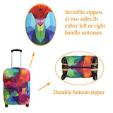 Explore Land Travel Luggage Cover Suitcase Protector Fits 18-32 Inch Luggage (Geometry, L(27-30 inch Luggage))