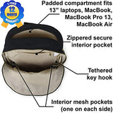 Nylon Casual Travel Daypack Backpack With 13 Inch Laptop Compartment, With Trolley Strap And