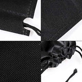 12 Pieces Drawstring Bags Travel Shoe Bags Storage Bags Non-woven Bags with Rope for Outdoor Traveling (Black)