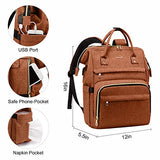 Laptop Backpack for Women Fashion Travel Bags Business Computer Purse Work Bag with USB Port,Orange