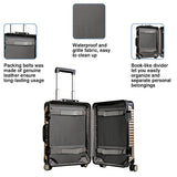 Luggage by LANZZO Aluminum Travel Suitcase Magnesium Alloy with Spinner Wheels Hardshell TSA Lock Approved