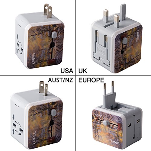 Travel Adapter Uppel Dual Usb All-In-One Worldwide Travel Chargers Adapters For Us Eu Uk Au About