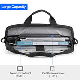 tomtoc 15.6 Inch Laptop Shoulder Bag with 360º Protective Laptop Compartment Multifunctional Messenger Bag Briefcase Fit for 13-15.6 Inch HP Dell Acer Lenovo Asus Samsung Notebook Tablet,