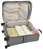 London Fog Knightsbridge II 4 Piece Set, Grey Sapphire Plaid