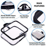 Clear Compression Packing Cubes 3 Set - Bags for Travel - Luggage Cube Organizer