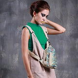 Black Butterfly Outdoor Shoulder Chest Pack Crossbody Bag For Women Girlstravel Daypack,L
