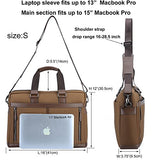 Banuce Waterproof Nylon Laptop Messenger Bag for Men 15.6 inch Business Work Tote Briefcase Slim