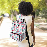 LORVIES Flamingo Pattern School Bag for Student Bookbag Women Travel Backpack Casual Daypack Travel Hiking Camping