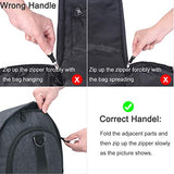 Carry-on Garment Bag Large Duffel Bag Suit Travel Bag Weekend Bag Flight Bag with Shoe Pouch for Men Women (Black)