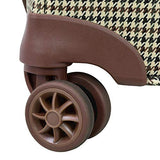 London Fog Cambridge Ii 29" Expandable Spinner, Olive Houndstooth