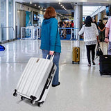 Deco Gear Travel Elite Series - 3 Piece Hardside Spinner Luggage Set (Silver)(20",24",28")