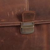Polare Leather Men'S Briefcase/Laptop/Messenger Bag/Satchel Fit 16.5 Inch Laptop Tote