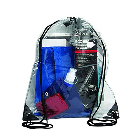 Bags For Less Clear Drawstring Bag, Small Clear Bag For Stadiums, Sporting Events - 14” X 17”