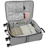 London Fog Softside 28" Spinner Suitcase, Black Menswear Plaid