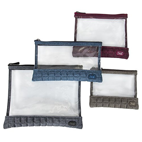 Lug Women'S Clearview Envelopes 4Pc Set, Infinity, Heather Gray