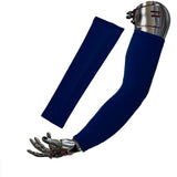 FakeFace UV Protection Sports Arm Sleeves for Outdoor Activties Bike Hiking Golf Jogging Fishing Running Riding Basketball Driving - Navy
