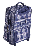 Roxy Womens Wheelie Rolling Suitcase Luggage Akiya Combo Blue Print