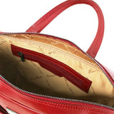 Tuscany Leather Urbino - Saffiano Leather Laptop Briefcase With Front Pocket - Tl141627 (Red)