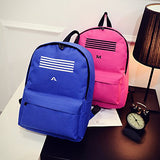 X-Happy Nylon Preppy Chic Five-Stroke Armband Shoulder Backpack (Yellow)