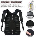 Travel Laptop Backpack,17.3 Tsa Durable College School Computer Bag W/ Usb Charging