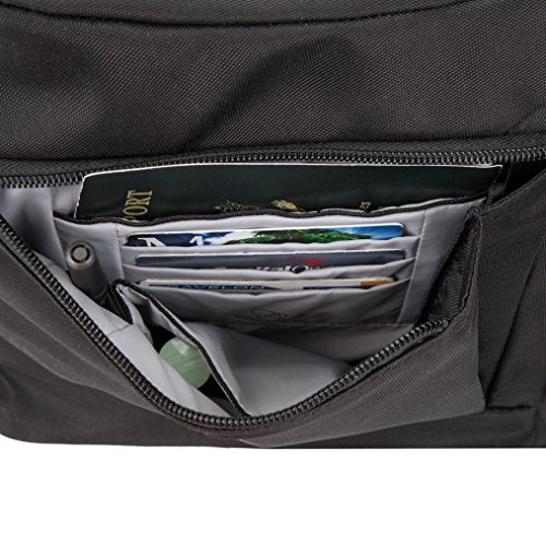 Travelon AntiTheft Classic Messenger Bag, Black, One Size