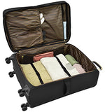 London Fog Langley 21" Expandable Spinner Carry-On, Black