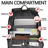 School Backpack For Laptop, Unisex Water-Resistant Student Travel Back Bag With Usb Charging