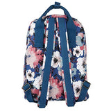 Violet Mist College Floral Backpack Bag Waterproof Laptop for Girls Adults （Blue Flower）