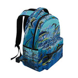 Stylish Tuna Yellowfin Fish Backpack- Lightweight School College Travel Bags, ChunBB 16" x 11.5" x 8"