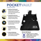 Shacke Hidden Travel Belt Wallet w/RFID Blocker (Black with Black Strap)