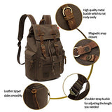 Canvas Backpack, P.KU.VDSL-AUGUR Series Vintage Canvas Backpack, Hiking Daypacks, Computers