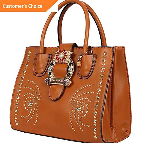 Sandover Nicole Lee Bedazzled Buckle Belt Satchel 2 Colors | Model LGGG - 8781 |