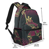 Multifunctional Casual Backpack,Japanese Samurai With Katana,Adult Teens College Double Shoulder Pack Travel Sports Bag Computer Notebooks