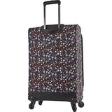 Ninewest Women'S Packmeup 24 In Expandable Spinner, Black Multi Floral Print
